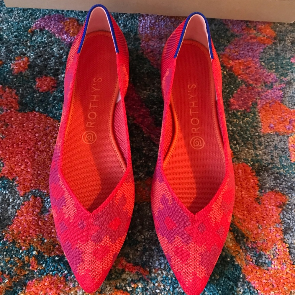 Rothy's Red and Orange Flats